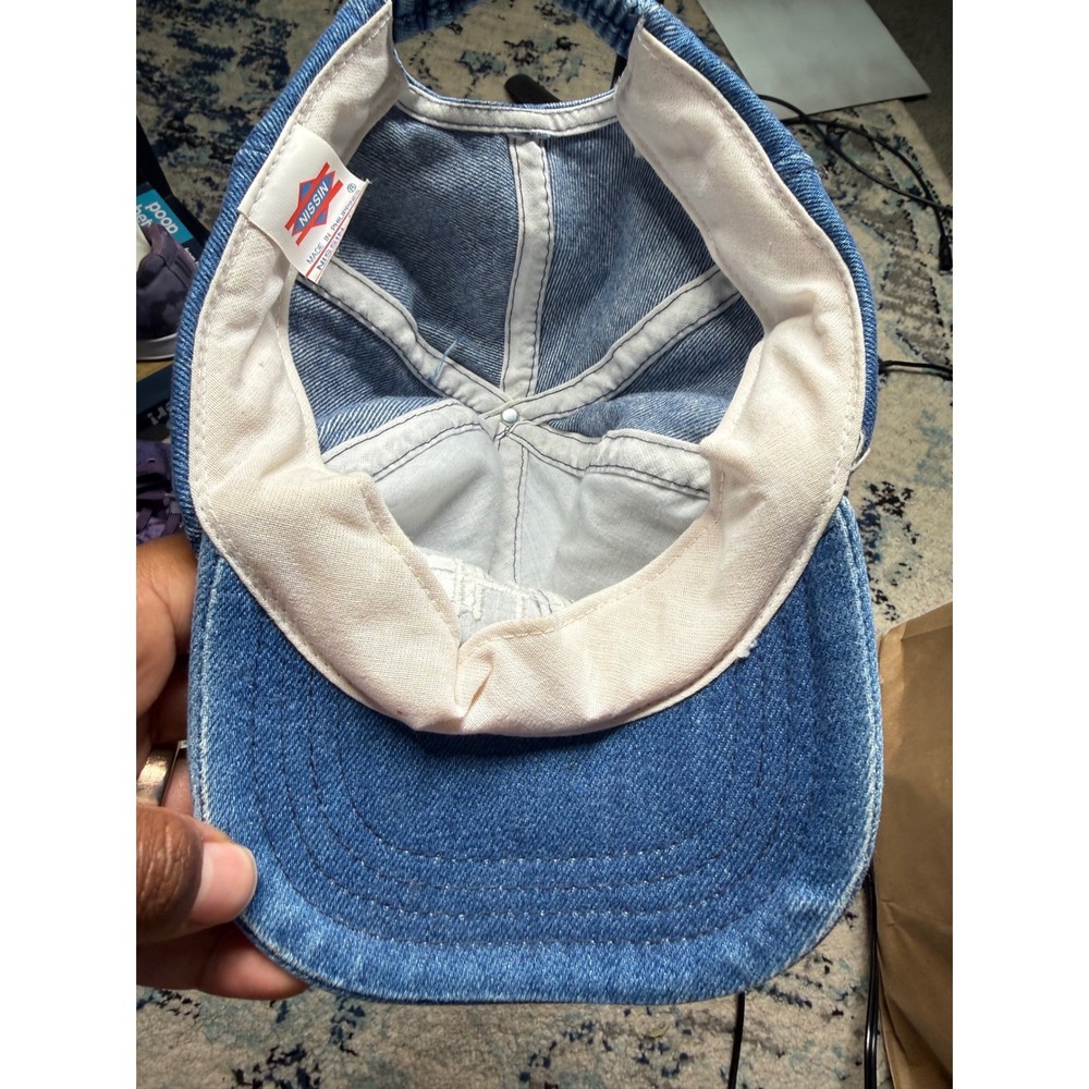 Nissin Cap Big Brother Blue Denim Embroidered Kids Baseball Hat Vintage Style - Picture 5 of 6